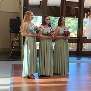 Convertible Sage Green Bridesmaid Dress